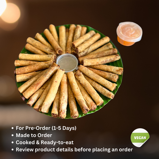 Shanghai Rolls & Seaweeds Rolls Party Tray - SugarFree (For 1-5 Days Pre-Order | Made to order | Cooked & Ready To Eat)
