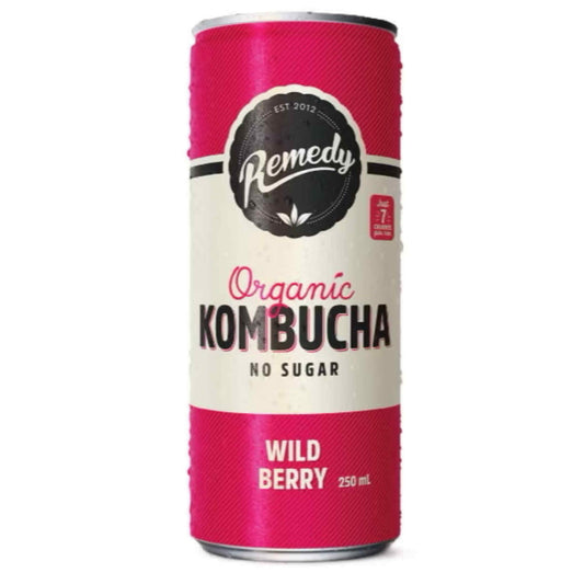 Wild Berry Sugar-free Organic Kombucha 250ml Can