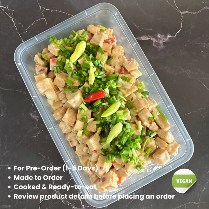 Creamy Tofu Sisig Ala VTM Party Tray (For 1-5 Days Pre-Order | Made to order | Cooked & Ready To Eat)