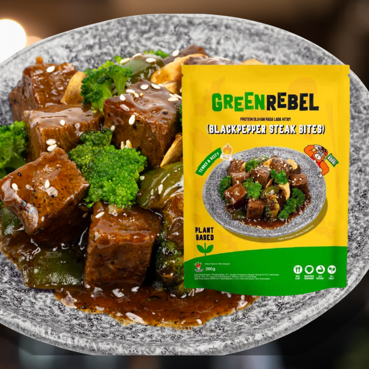 Green Rebel Plant Based Black Pepper Steak Bites (200g)