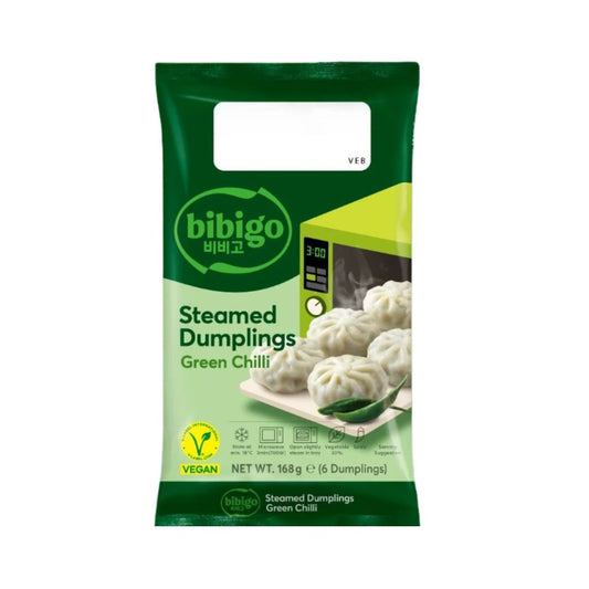 Bibigo Steamed Dumplings Green Chilli (Tray) 168g