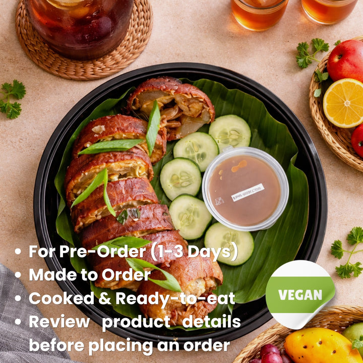 Belly Good Vegchon Party Tray (For 1-5 Days Pre-Order | Made to order | Cooked & Ready To Eat)