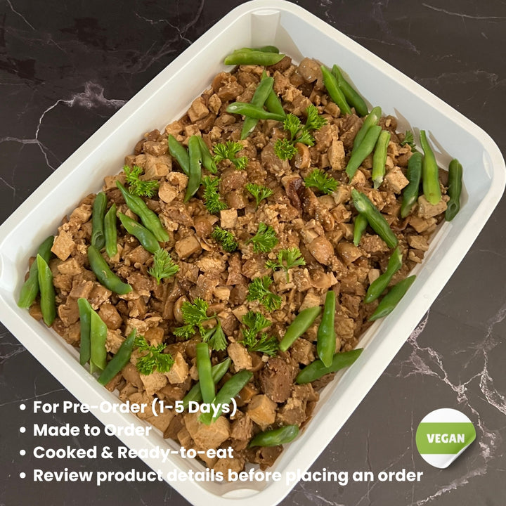 Shroom and Tofu Garlic Pepper Stir-Fry Party Tray (For 1-3 Days Pre-Order | Made to order | Cooked & Ready To Eat)