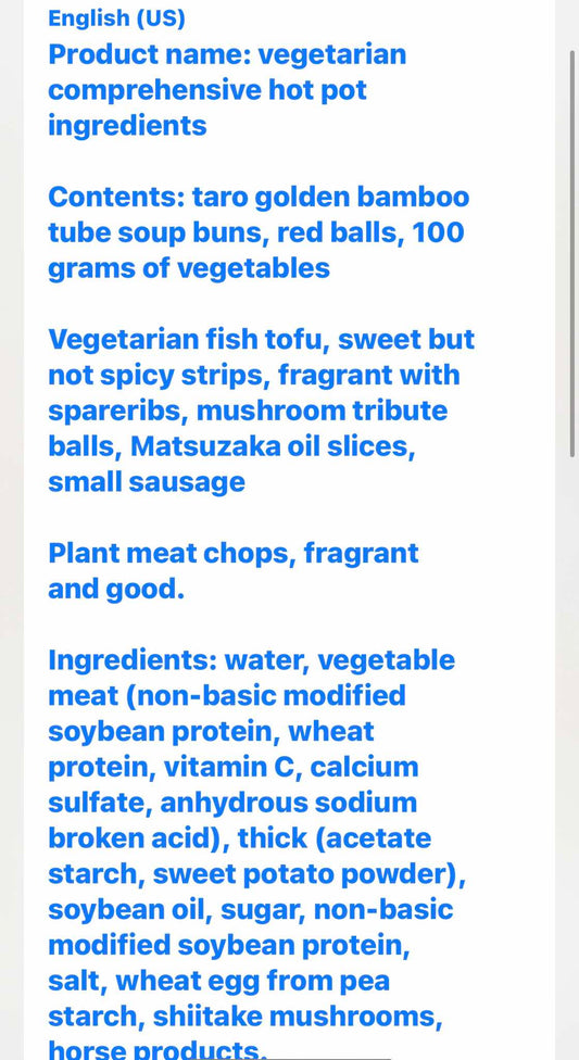 Vegan Hot Pot Ingredients (600g)