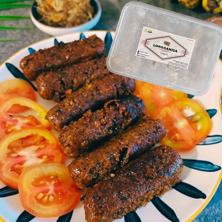 Theejay Vegan Longganisa (Sweet, Garlicky, Peppery - 6pcs)