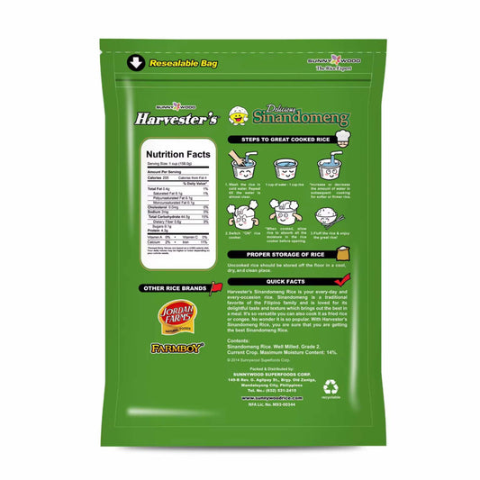 Harvester’s Delicious Sinandomeng Rice 2kg