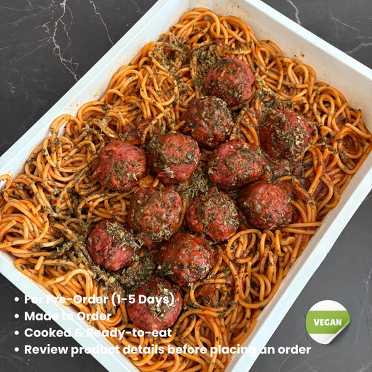 Meatball Pasta Party Tray (For 1-3 Days Pre-Order | Made to order | Cooked & Ready To Eat)