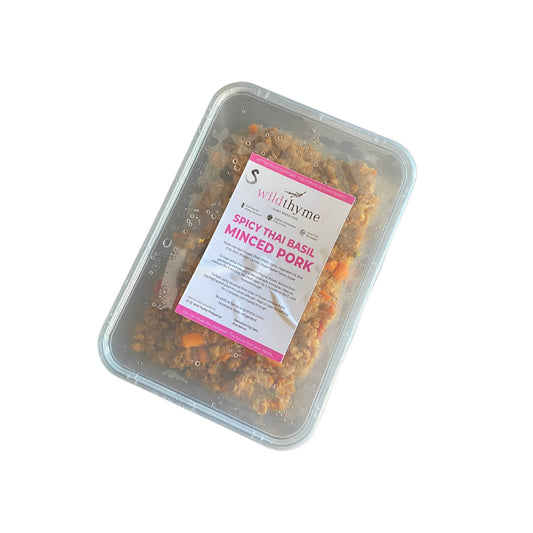 WT Spicy Thai Basil Minced "Pork" (SOLO | Approx. 250g in 500ml Tub)