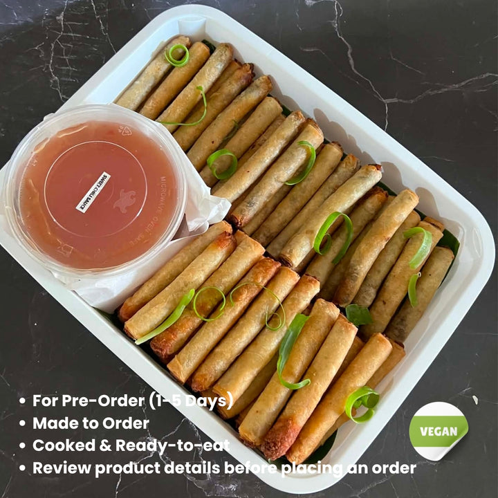 Shanghai Rolls & Seaweeds Rolls Party Tray - SugarFree (For 1-5 Days Pre-Order | Made to order | Cooked & Ready To Eat)
