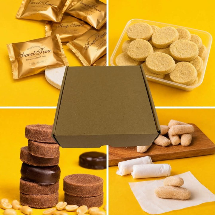 Lola Felicidad’s Pinoy Sweet Treats Assorted Box of 10 (10 Pieces - Vegan Chocnut, Classic Pastillas, Pastillas De Mani, Classic Polvoron, Polvoron De Mani)