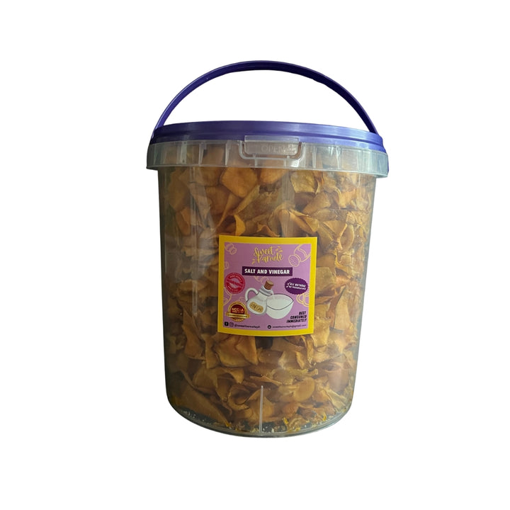 Salt and Vinegar Kamote Crisps by Sweet Kamote 2 Liter Tub