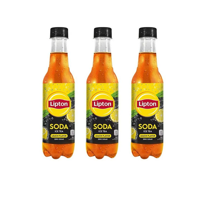 Lipton Soda Lemon Iced Tea Zero Sugar 290ml Set of 3