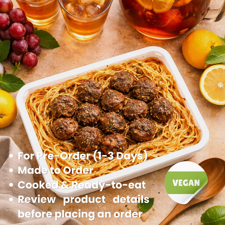 Meatball Pasta Party Tray (For 1-3 Days Pre-Order | Made to order | Cooked & Ready To Eat)