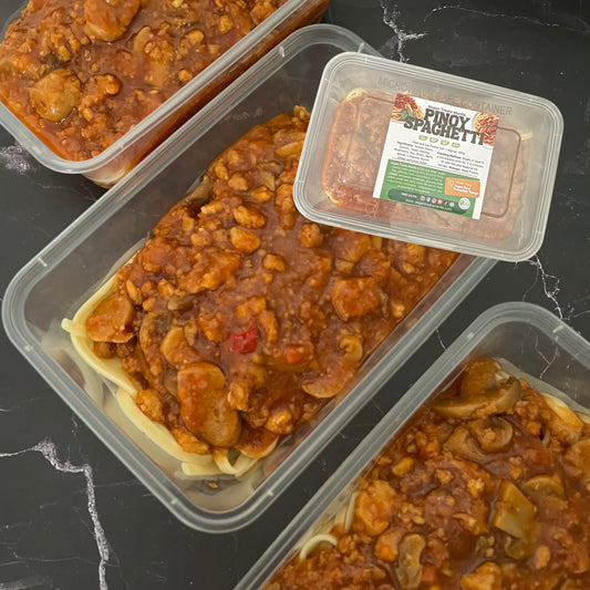 Pinoy Spaghetti Approx. 430g Heat and Eat 750ml Frozen Tub by Vegan Treats Manila