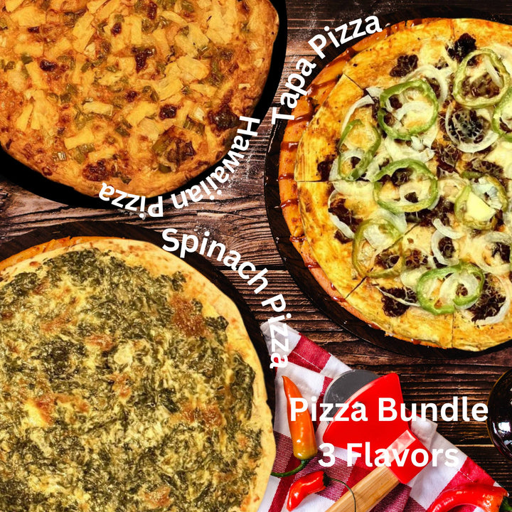 Pizza Bundle Set of 3 (SAVE Php107! 1 Hawaiian + 1 Spinach + 1 Tapa Pizza)