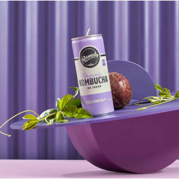 Passionfruit Sugar-free Organic Kombucha 250ml Can
