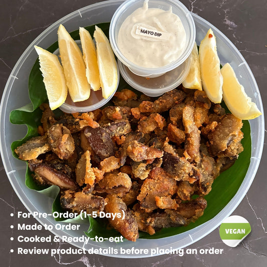 Mushroom Calamares Party Tray (For 1-5 Days Pre-Order | Made to order | Cooked & Ready To Eat)