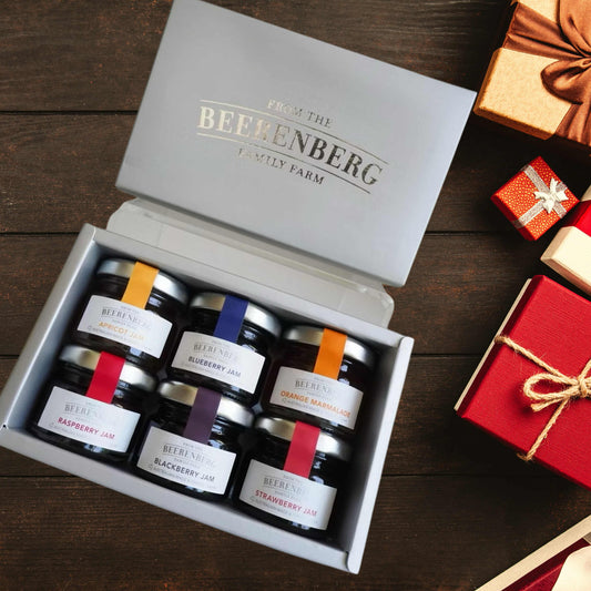 Gluten-free 6-Jam Gift Set by Beerenberg (Blackberry, Blueberry, Orange Marmalade, Strawberry, Raspberry, Apricot)