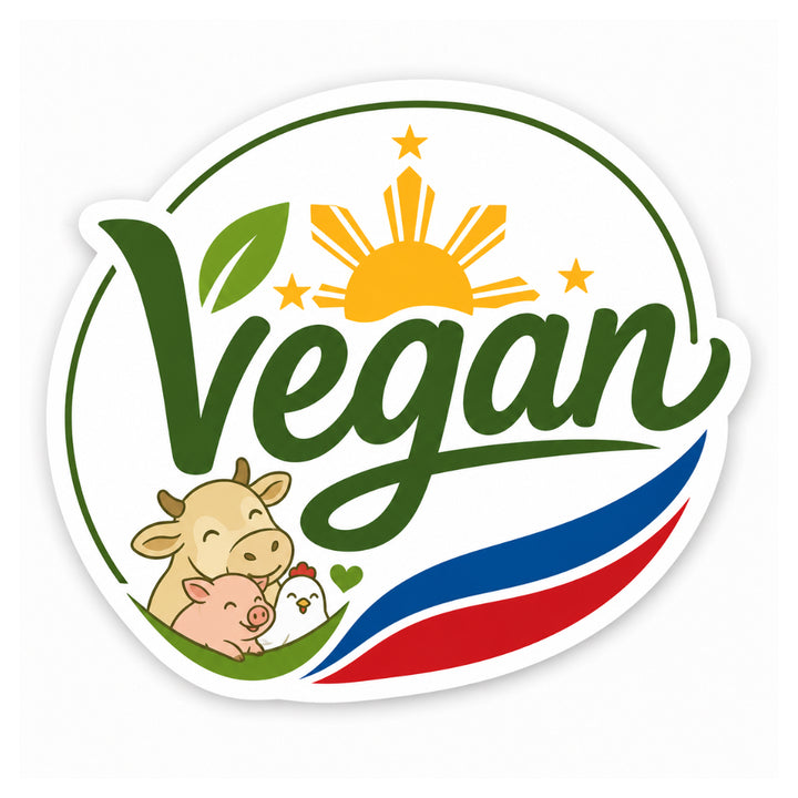 Vegan Specialty Sticker Pinoy Vegan with Animals 4 inches (1 Piece)