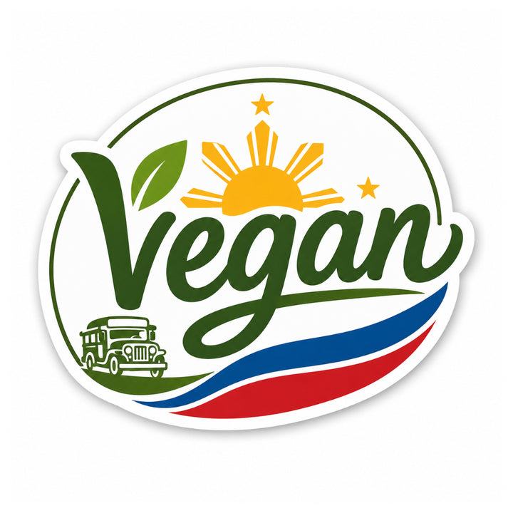Vegan Specialty Sticker Pinoy Vegan with Jeepney 3 inches (1 Piece)