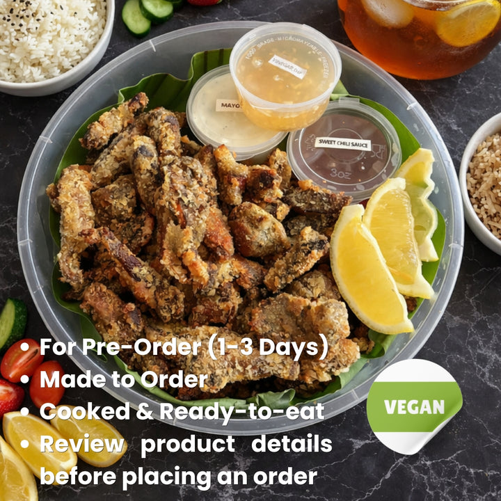 Mushroom Calamares Party Tray (For 1-5 Days Pre-Order | Made to order | Cooked & Ready To Eat)