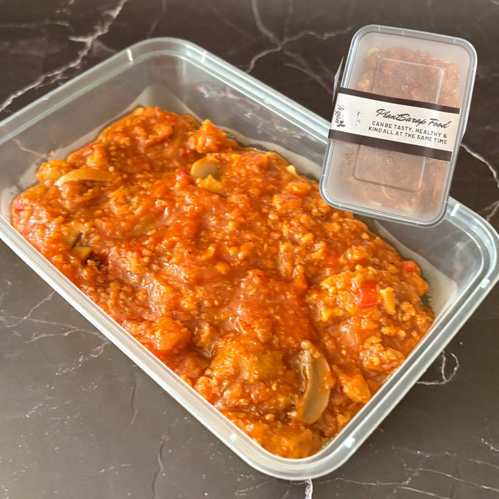 Pinoy Spaghetti 450g Heat and Eat 750ml Frozen Tub by Vegan Treats Manila
