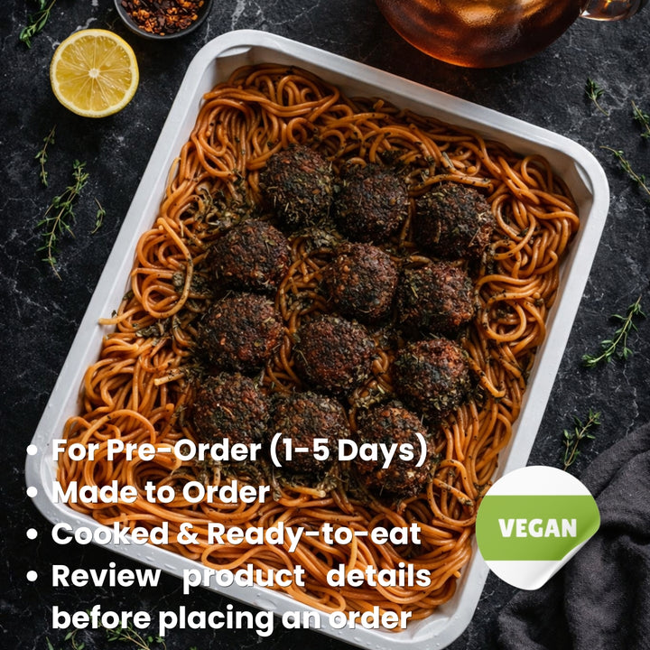 Meatball Pasta Party Tray (For 1-3 Days Pre-Order | Made to order | Cooked & Ready To Eat)