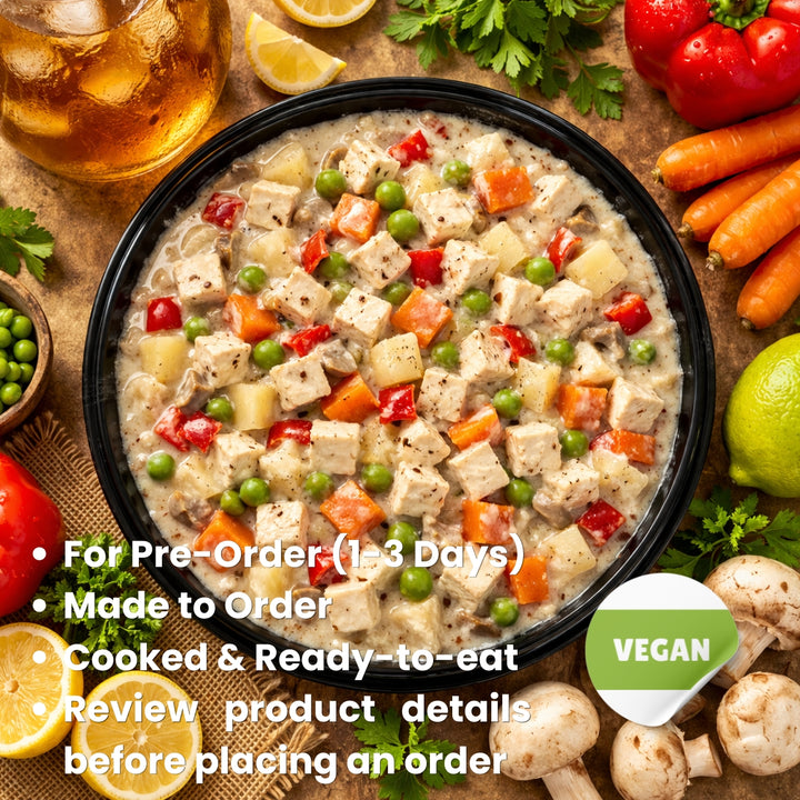 Creamy Veggie and Tofu White Stew Party Tray (For 1-3 Days Pre-Order | Made to order | Cooked & Ready To Eat)