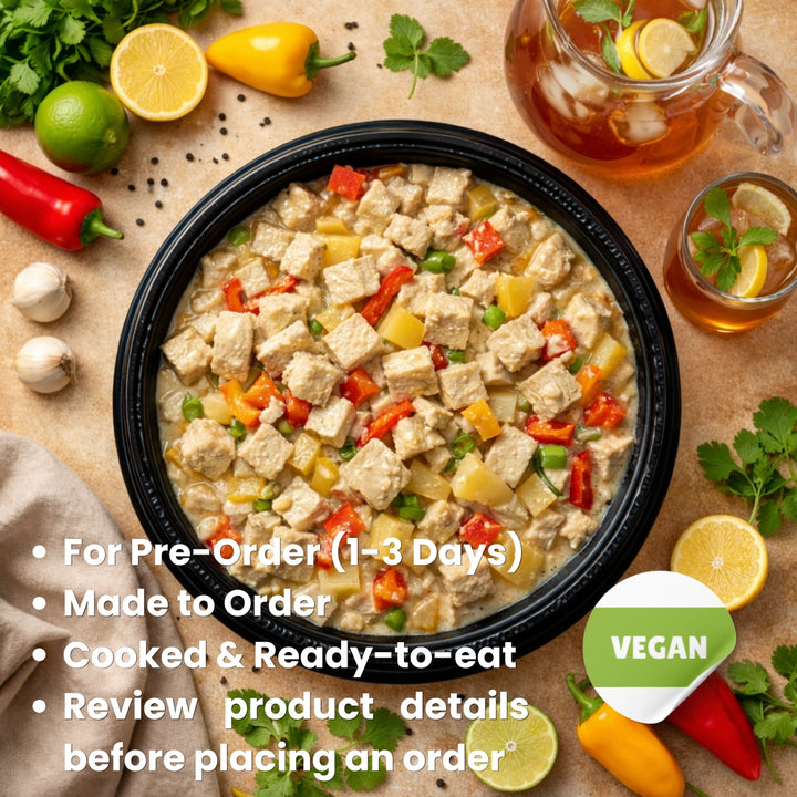 Vegan Tofu in Creamy Sauce with Pineapple Party Tray (For 1-3 Days Pre-Order | Made to order | Cooked & Ready To Eat) (Copy) (Copy)