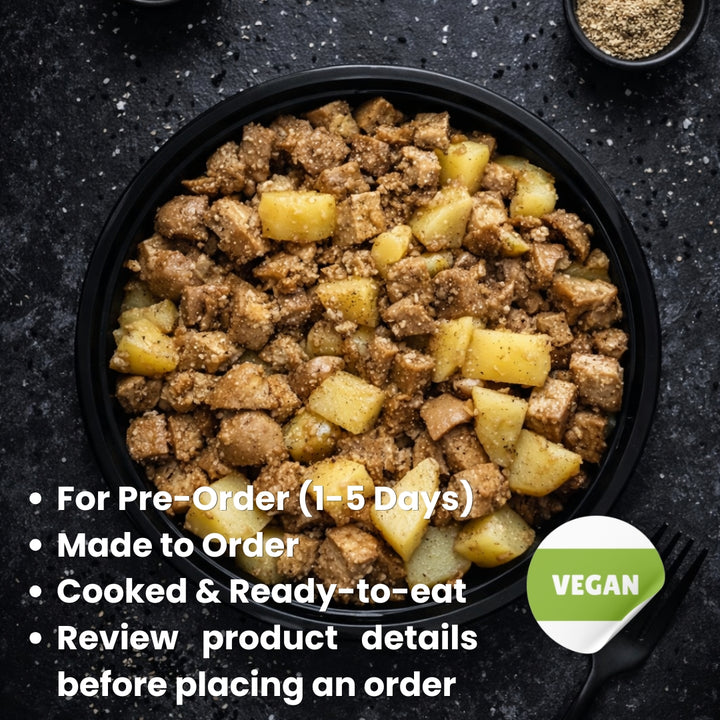 Shroom and Tofu Garlic Pepper Stir-Fry Party Tray (For 1-3 Days Pre-Order | Made to order | Cooked & Ready To Eat)