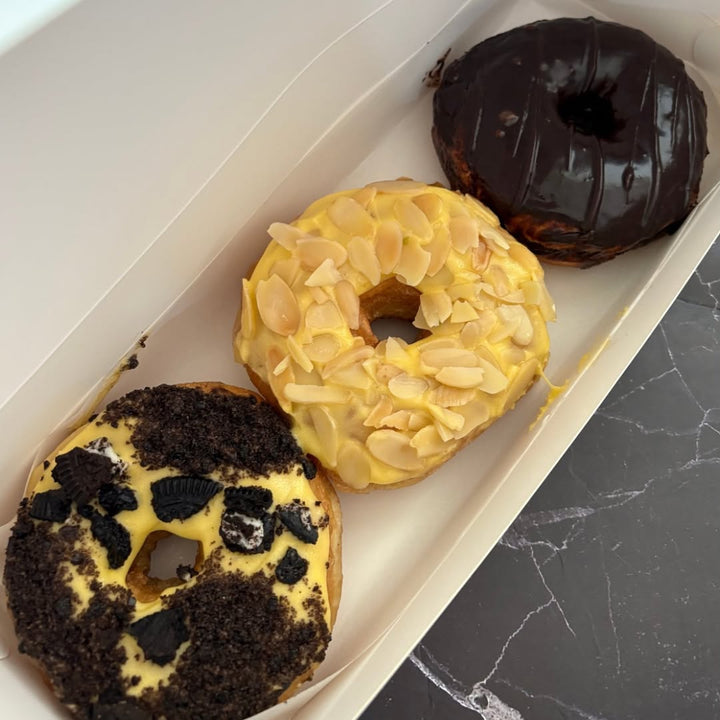 Donut Combo Box Treats 3 (Cookies & Dream + Almonds & Cream + Dark Choco) Thaw/Heat & Eat Frozen Box