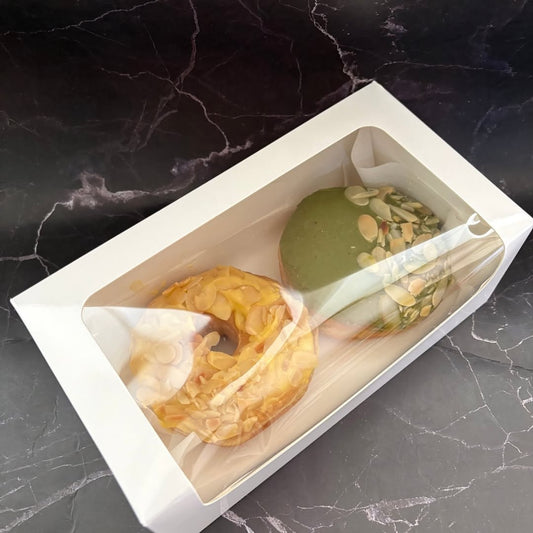 Donut Combo Box Delight 1 Almonds & Cream and Green Matcha (Thaw/Heat & Eat Frozen Box